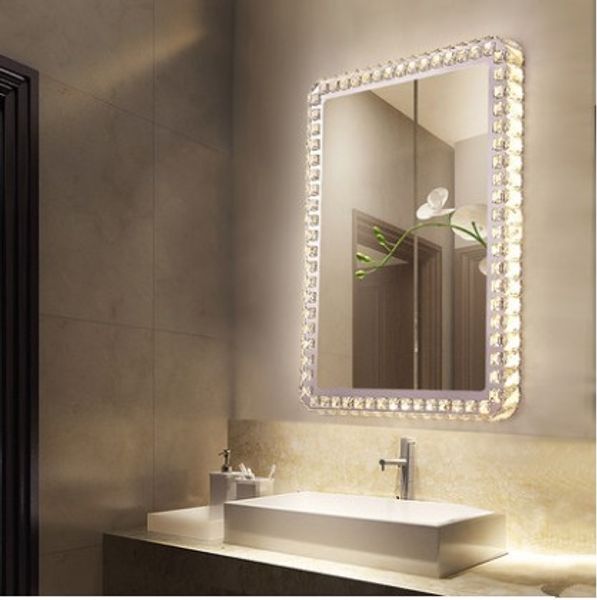 

Led crystal зеркало в ванной настенный светильник круг настенное зеркало с подсветкой