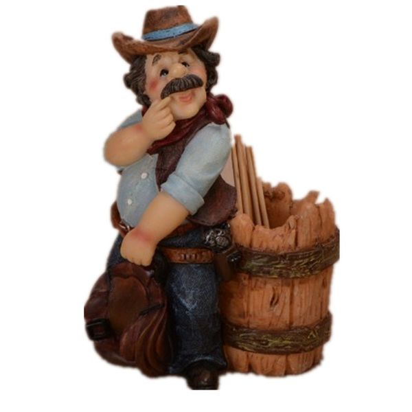 

factory direct sale creative home decor cowboy antique toothpick holders 72pcs/carton