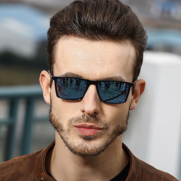 

2018 new men's driving glasses polarizer for men fashion sun glasses night view mirror, White;black