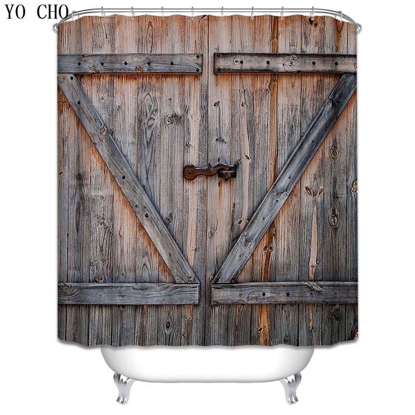 

wood modern unique shower curtain 3d bath curtain hooks polyester fabric christmas vintage waterproof funny bathroom