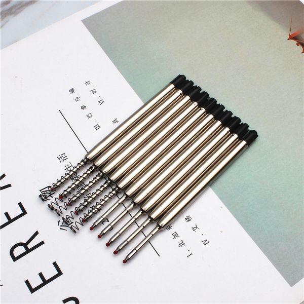 

4y4a] 100pcs/lot metal cartridge ballpoint g2 refill standard size writing lead size 0.99mm stationery accessories pen parts, Blue;orange