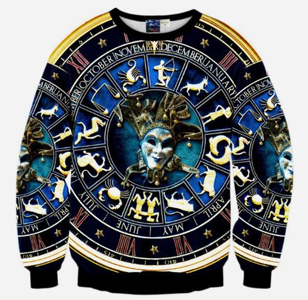 

men's spring and autumn new fashion boutique personality digital printing 3d printed thin circular neck vest jacket / s-xl, Black