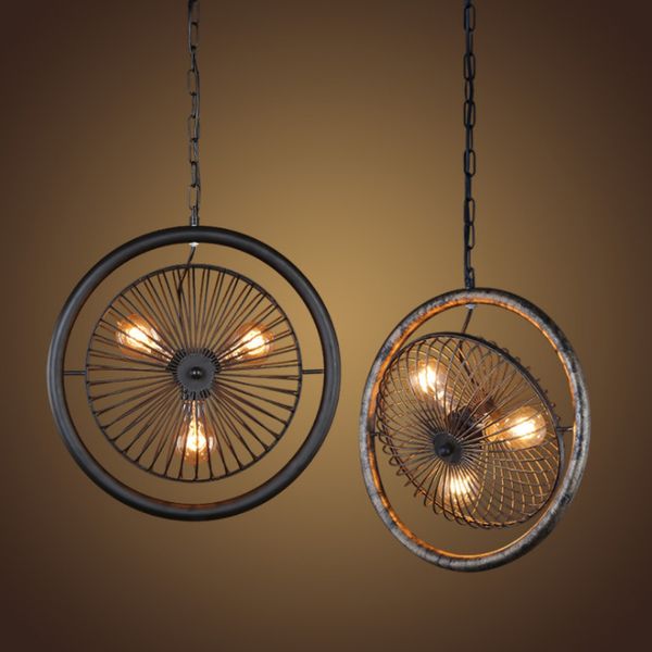 

retro electric fan style pendant light e27 rural industrial wind turbine pendant lamp designer lights for restaurant coffee bar