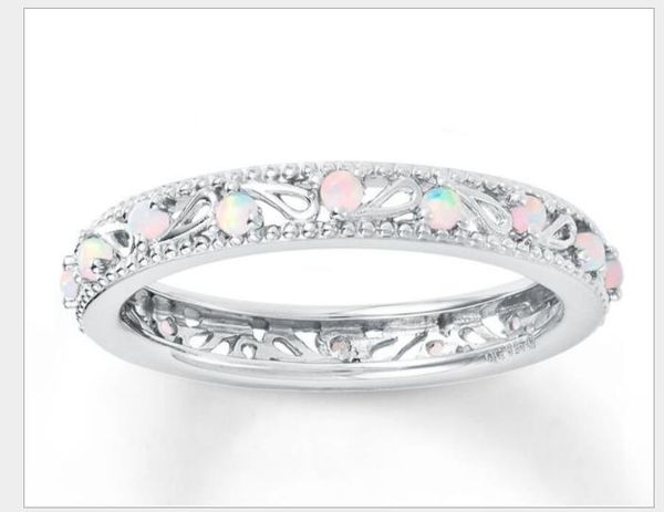 

new 925 silver plated ring seven rainbow engagement engagement bar