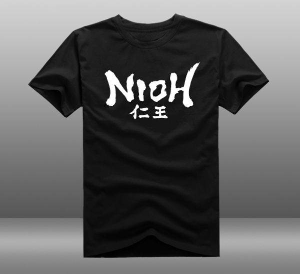 

mens casual 2017 game nioh title short sleeve cotton o-neck print pattern black t-shirts tee shirts clothing, White;black