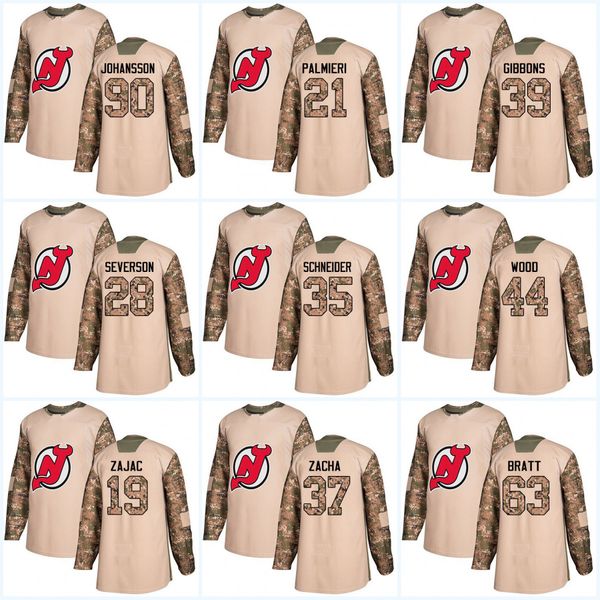 

2017 Camo Veterans Day New Jersey Devils 63 Jesper Bratt 44 Miles Wood 28 Damon Severson 25 Mirco Mueller Ken Appleby Hockey jerseys