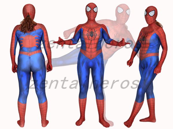 

muscle spider-man superhero spandex lycra zentai bodysuit halloween cosplay party suit, Black;red