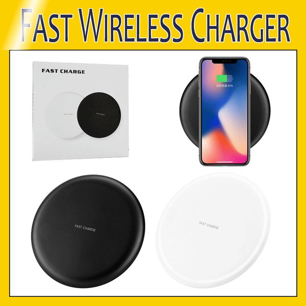 

fast qi wireless charger for iphone x 8 plus samsung s8 s9 plus note 8 5v 2a 9v 1.67a quick charger with retail package