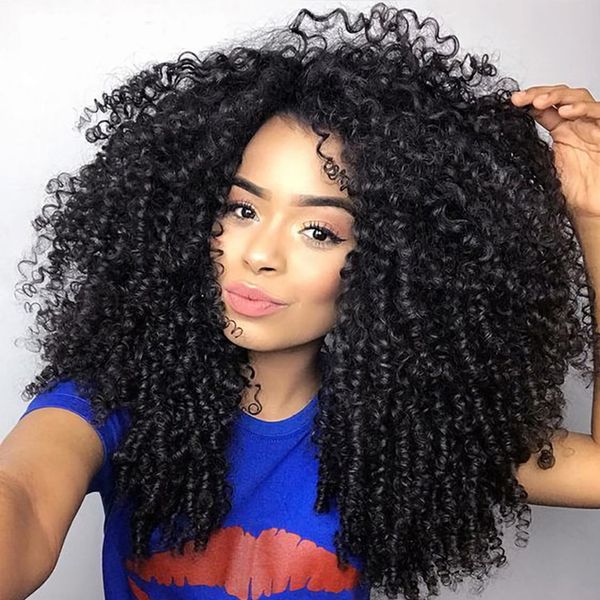 8a Unprocessed Mongolian Kinky Curly Hair Weave Bundles 4 Bundles