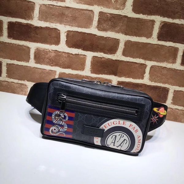 

men waist bag fashion man letter real leather mini bag 474293