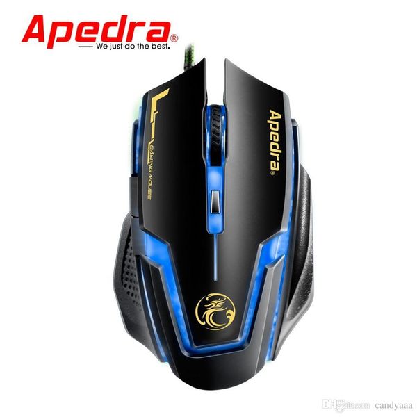 

dhlship apedra a9 wired gaming mouse 3200dpi usb optical mouse 6 buttons computer pc mouse gamer professional gaming mice for desktop