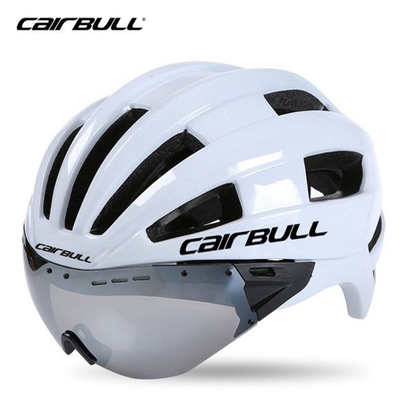 

cairbull aero goggles helmet bicycle racing time trial helmet sports safety in-mold lens helmets m l 54-62cm glasses