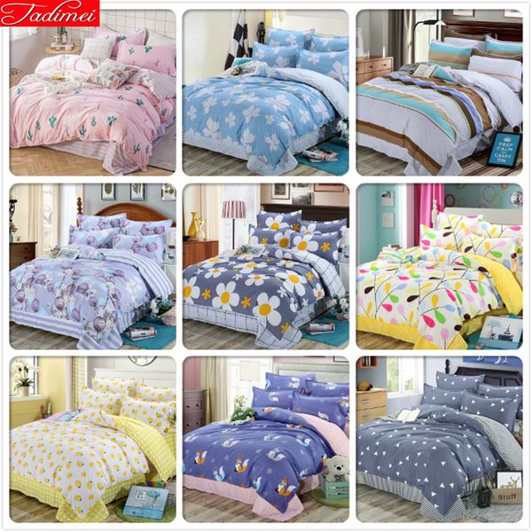 

3/4 pcs bedding set double king  full twin single big size duvet cover kids child soft cotton bed linen bedspreads 2m