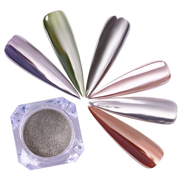 

mirror nail glitter pigment powder silver gold shimmer glass powder dust nail art chrome pigment uv gel polish decorations