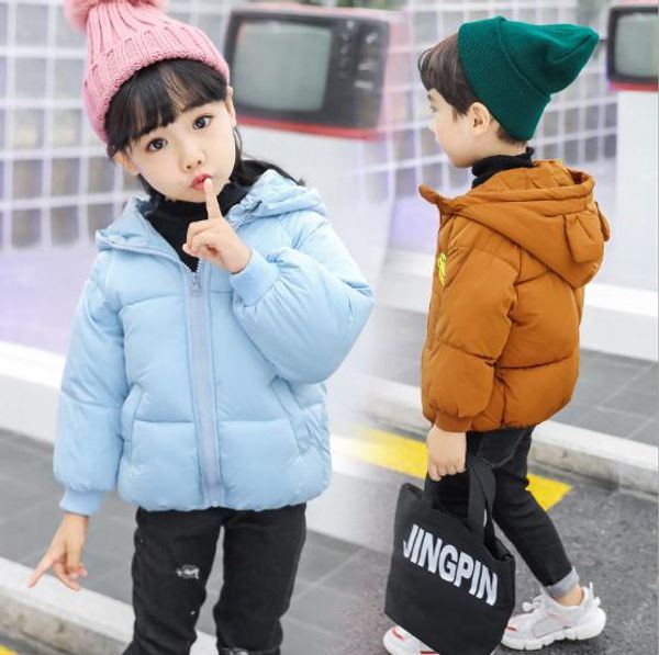 

2018 youth children winter duck down jacket for girl clothing boy coat parka kids clothes warm down jacket 2-6y, Blue;gray
