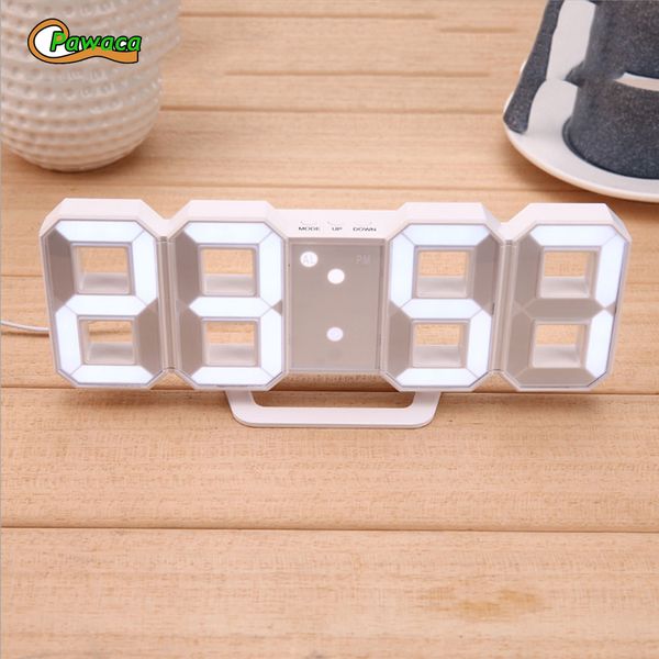 

3d led table clock with night mode adjust the brightness modern electronic digital clock alarm wall glowing hanging