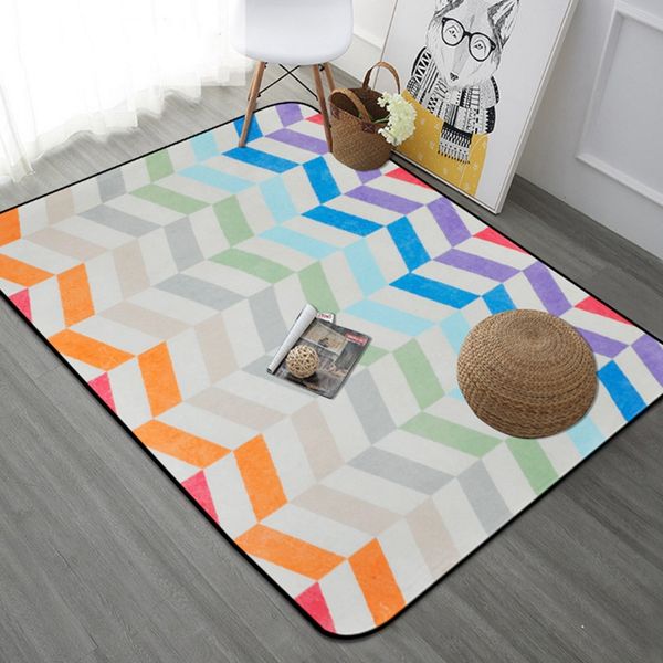 

nordic modern style thick striped carpets for living room rectangle geometric area rug safety kids carpet home decor mat tapetes