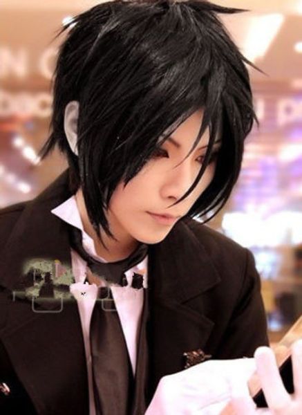 Ly CS günstiger Verkauf Tanzparty CosplaysNeues kurzes Black Black Butler Sebastian Michaelis Anime Cosplay