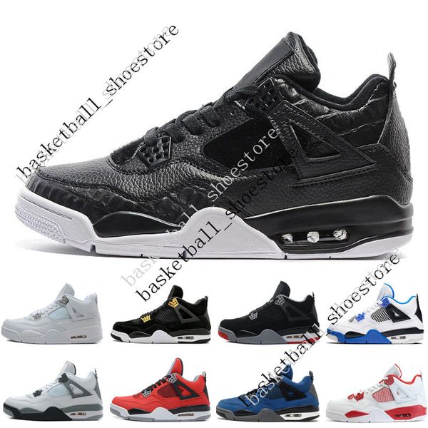 

wholesale 4 4s mens basketball shoes motosports blue fire red white cement pure money toro bravo bred cavs thunder sports sneakers trainers