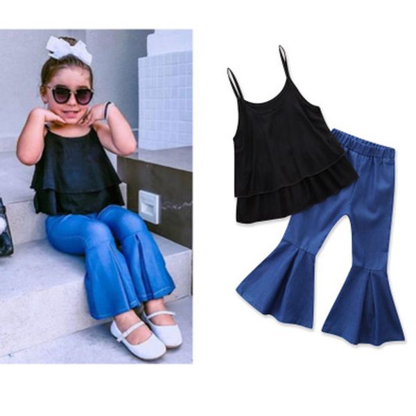 

New girl baby children clothing et leevele top flare pant 2pc et fa hion girl kid ummer boutique infant clothe outfit z11