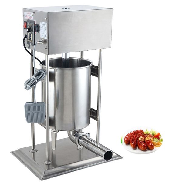 Qihang_top Lavorazione degli alimenti 15L Suasage elettrico che fa macchina / 110V 220V Macchine riempitrici per riempitrici di salsicce commerciali