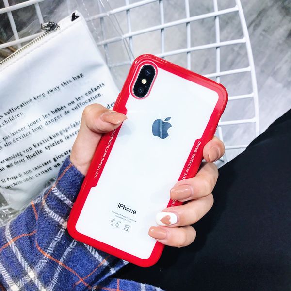 

2018 fashionable for samsung galaxy s8 case tpu + acrylic phone case clear soft edge clear back cover for iphone 8 plus case