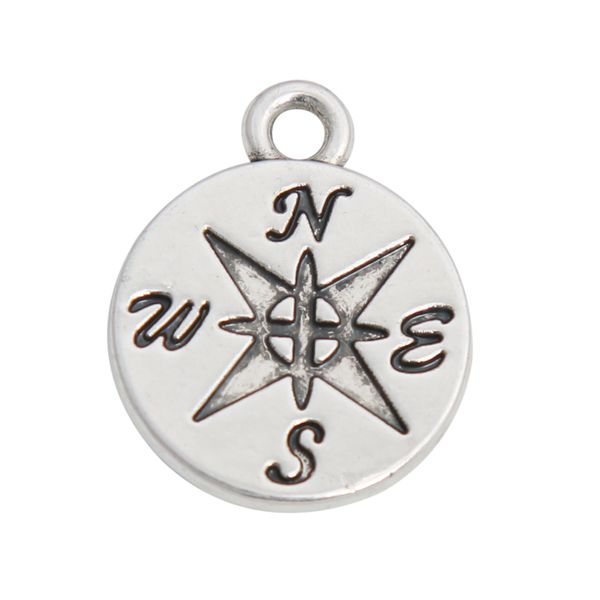 

wholesale fashion double side alloy camping compass charms for camper 16*20mm aac1927, Bronze;silver