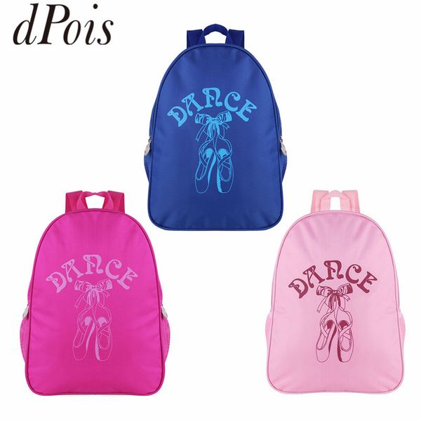 

dpois fashion kids ballet dance bags for girls students school backpack dancing shoes cartoon print ballet bag sports backpack, Black;red