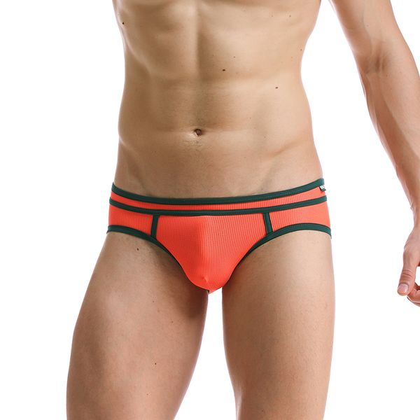 

Polyester Low Rise Briefs Men 4 Pcs Lots Breathable Briefs U Convex Transparent Slips Sexy Men Gay Underwear Bikini Pouch Briefs