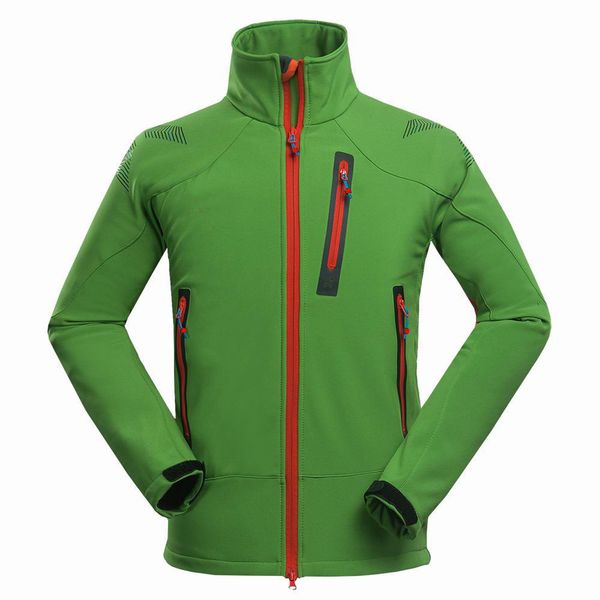

2021 new outdoor fleece jackets men waterproof outdoor climbing skiing hooded thermal fleece lined softshell coat mountaineering clothes, Black;brown