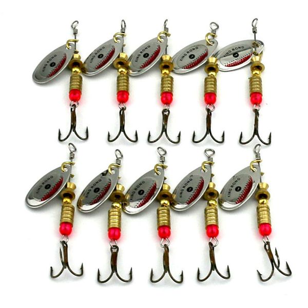 

10шт ложки рыболовный набор / набор для ловли форели / 6,3 см spinnerbaits3.6g