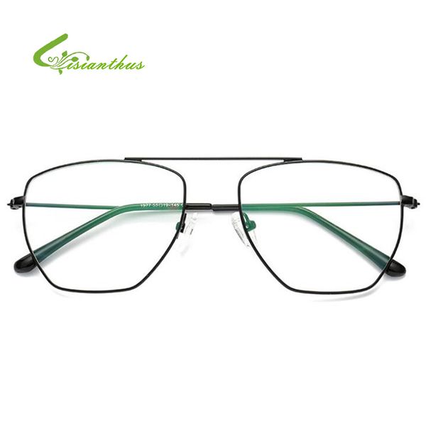 

2018 vintage pilot glasses frame women men metal frame retro optical clear lens eye glasses frames eyewear lentes mujer, White;black