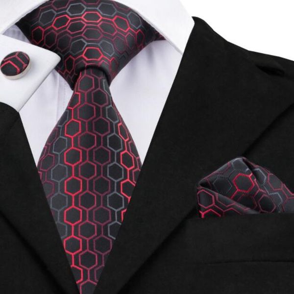 

mans neck ties sets black dimgray red geometric print neckties for men new social mariage business party, Blue;purple