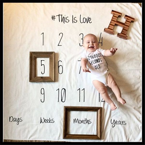 

wholesale- 100*100cm baby pgraphy props baby blanket letters numbers baby swaddle blanket newborn prop for pgraphy
