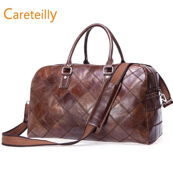 

duffle genuine leather weekender travel duffel luggage bag