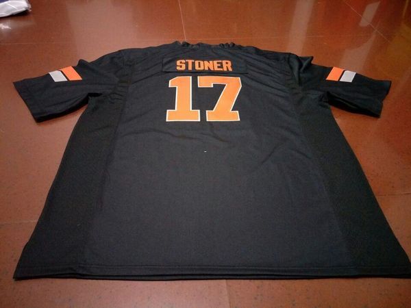 

men #17 dillon stoner black white oklahoma state cowboy alumni college football jersey or custom any name or number jersey, Black;red