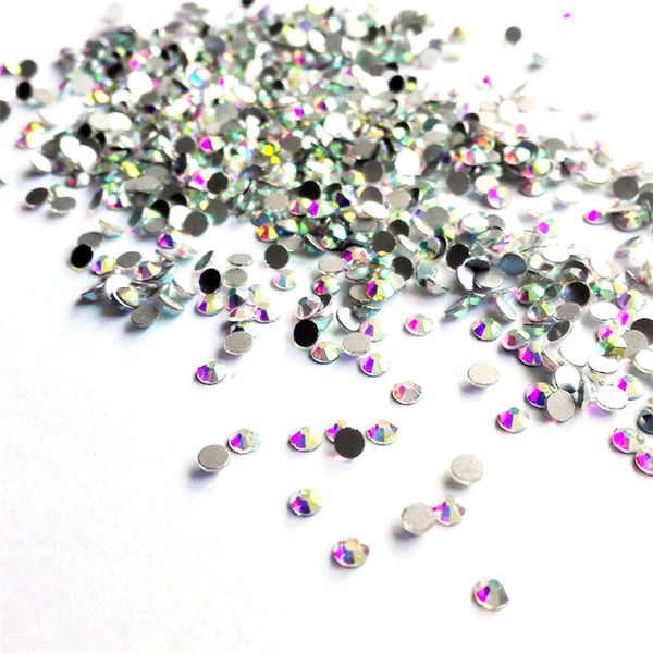 

2018 crystal ab rhinestones for nails design strass nail art decorations new arrive glas rhinestones manicure 1440pcs, Silver;gold