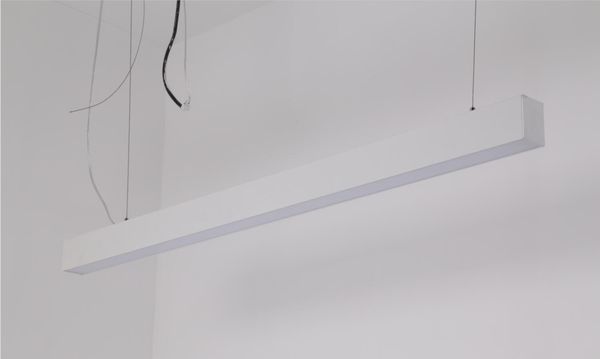 Frete grátis Venda quente 120cm de 30W levou quadrado pouca luz baía linear plana levou bar linear escritório interior tubo de luz LED