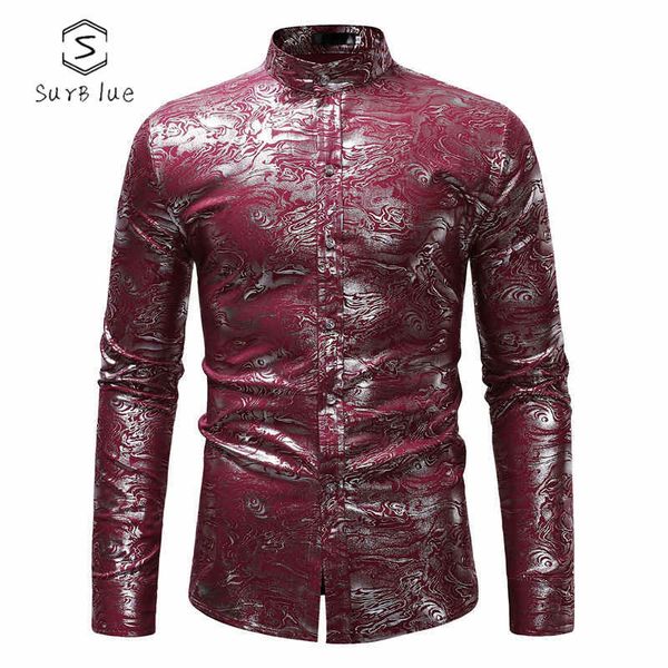 

loose print bottoming shirt casual stand collar long-sleeved shirt 2018 new selling men's clothing, White;black