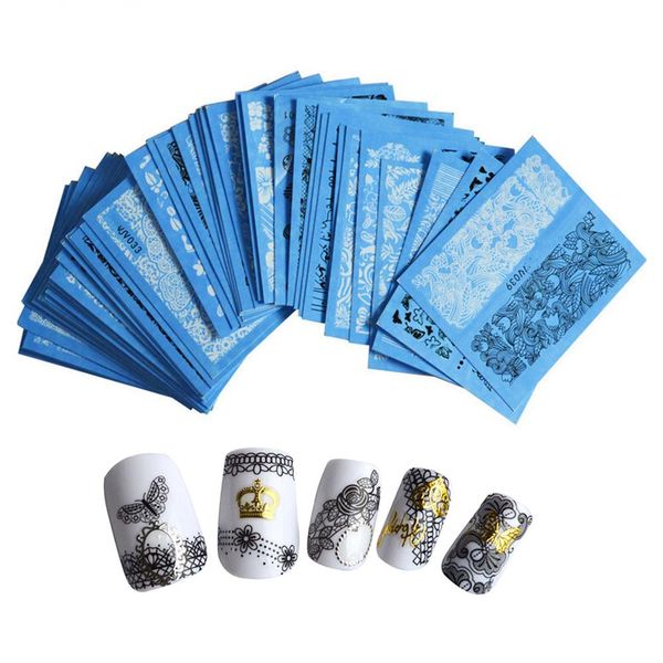 

sheet water decal 50 sheets black lace flower nail stickers nail art water decals decorative stickers manicure tool