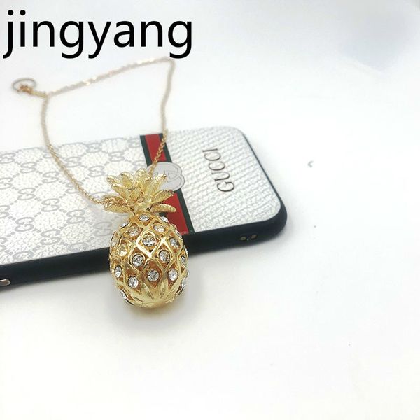 

новое ожерелье ананас кулон ожерелье дамы ожерелье оптом, Silver