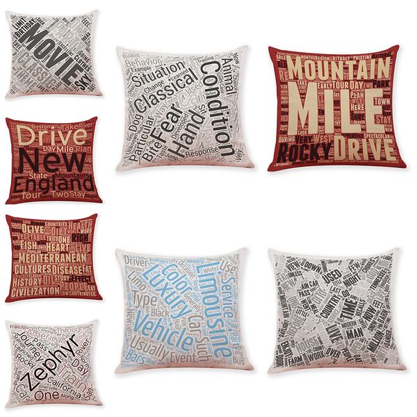 Novelty Quotes And Sayings Linen Cushion Covers Home Office Sofa