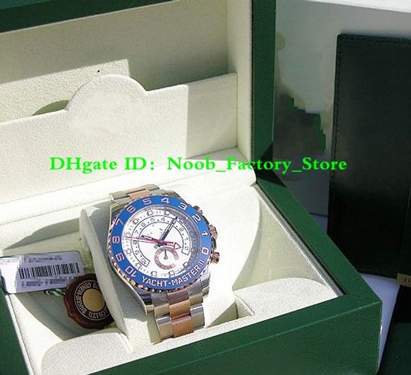 

Factory ale men automatic movement 44mm men ro e gold 44mm ym ii model 116681 ceramic bezel with original box diving watch
