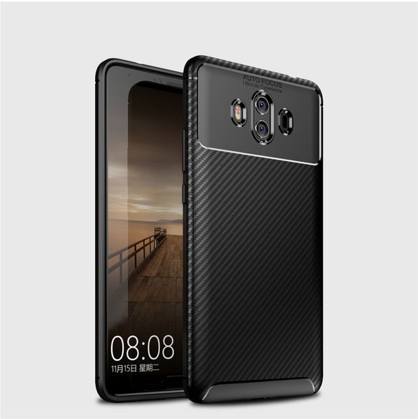 

дело untuk хуавей mate10 mewah serat карбон ультра типи lembut силикон тпу чехол для huawei mate10 про untuk ponsel крышка капа