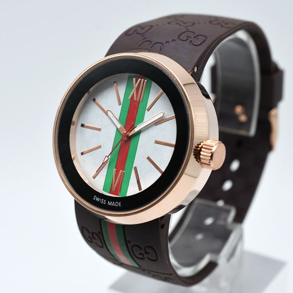 

2018 italy fashion brand women rubber strap quartz wristwatches luxury dress watch reloj mujer for female montre femme, Slivery;brown
