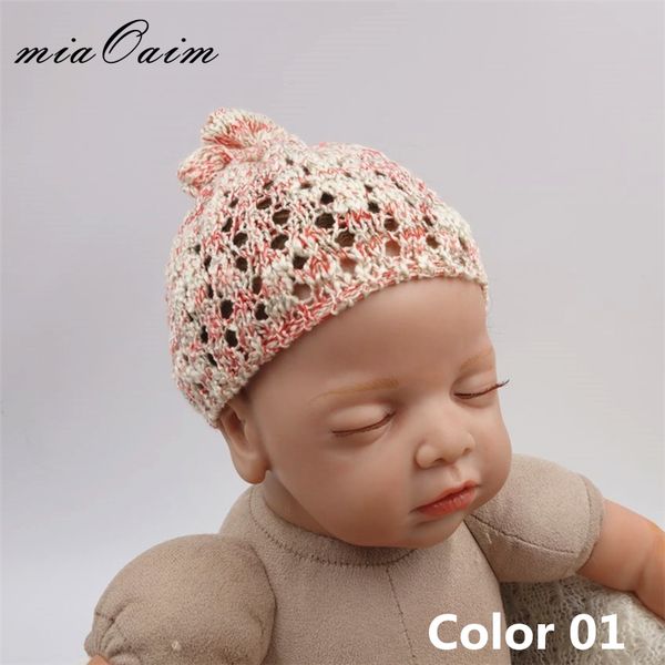 

slub yarn handcrochet alike knitted stretchable multi color pointelle new born hat pgraphy hap baby pgraphy, Red;brown