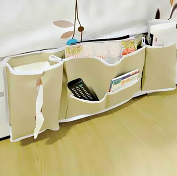 

bedside oxford cloth storage bag bedroom finishing storage hanging bag remote control magazine paper towel home bed storage bag