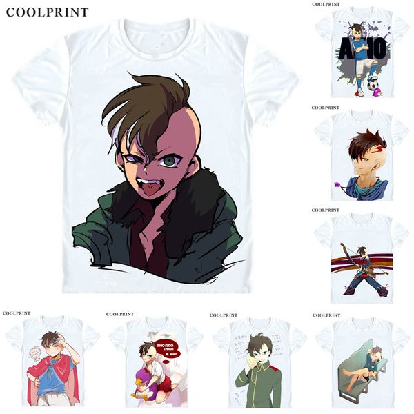 

fudou akio t shirt inazuma eleven bad boy brothers japan men casual tshirt premium t-shirt printed short sleeve shirts, White;black