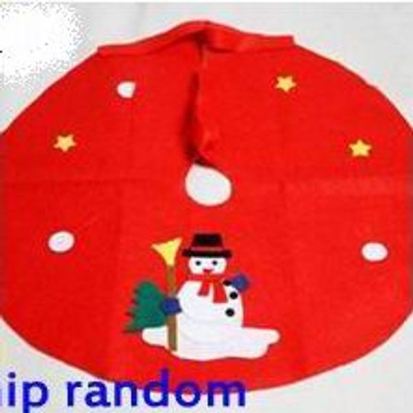 

64pcs 90cm christmas tree skirt non-woven santa claus snowman apron ornaments house bar market mall christmas decoration