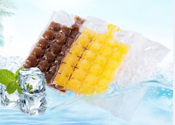 

creative portable self sealing household ice maker bag disposable beverage juice frozen ice block bag 100 pcs/2400 ice mold